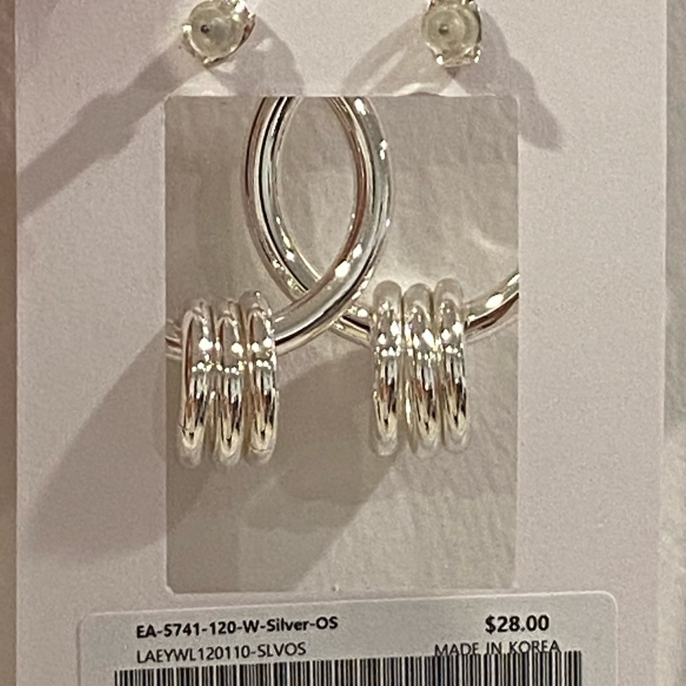 NWT Oak+Fort silver earrings - Picture 5 of 5